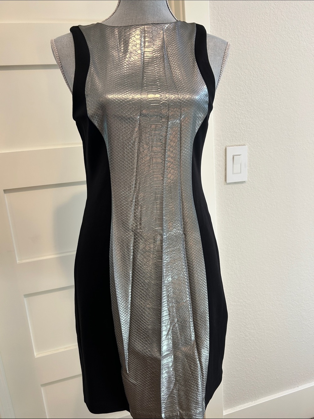 Bailey 44 Elegant Black and Silver Dress